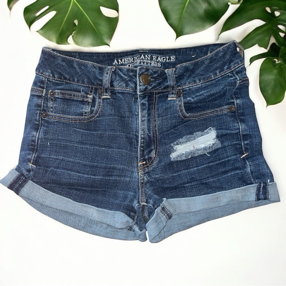 American Eagle Super Stretch Distressed Shorts